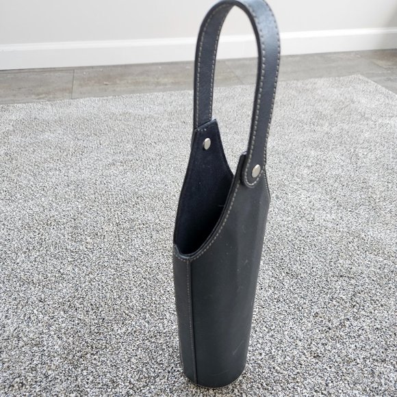 Tuscan Designs Leather Wine Bottle Caddy - Picture 2 of 6